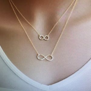 Double infinity Gold necklace Cute!